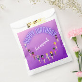 Sachets En Papier Amis de gymnastique "Joyeux Anniversaire" Purple O (Scellé)