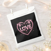 Sachets En Papier Amour de chat scintillant (Coupé)