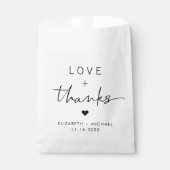 Sachets En Papier Amour Et Merci Mariage (Devant)