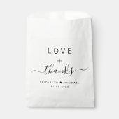 Sachets En Papier Amour Et Merci Mariage Cream (Devant)