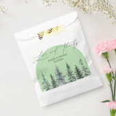 Sachets En Papier amour et merci, mariage d'arc des pins d'hiver (Scellé)