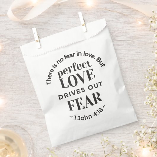 Sachets En Papier Amour Éternel - 1 Jean 4:18 Citation Écriture Art (Coupé)