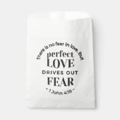 Sachets En Papier Amour Éternel - 1 Jean 4:18 Citation Écriture Art (Devant)