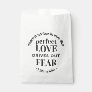 Sachets En Papier Amour Éternel - 1 Jean 4:18 Citation Écriture Art