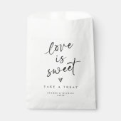 Sachets En Papier Amour moderne amusant est doux écriture Mariage de (Devant)