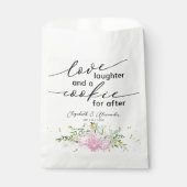 Sachets En Papier Amour rire et un biscuit pour après Mariage (Devant)