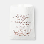 Sachets En Papier Amour rire et un biscuit pour après Mariage (Devant)