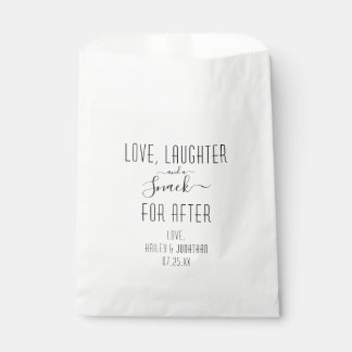 Sachets En Papier Amour, rire et un snack pour après-midi