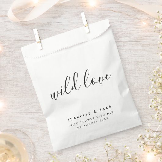 Sachets En Papier Amour sauvage | Graines de fleurs sauvages Mariage (Coupé)