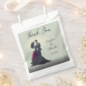 Sachets En Papier Amoureux gothique romantique Merci élégant (Coupé)