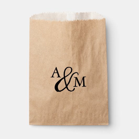 Sachets En Papier Ampersand Monogramme mariage Faveur (Devant)