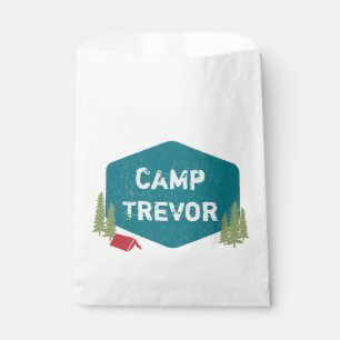 Sachets En Papier Amusant Camp personnalisé unique fête d'anniversai