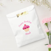 Sachets En Papier Amusant, Cupcake rose vif fête d'anniversaire (Scellé)