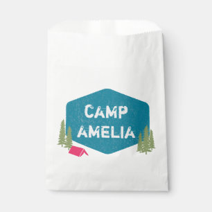 Sachets En Papier Amusant Unique Personnalisé Camp Anniversaire Fête