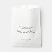 Sachets En Papier Amusant vous souhaite richesse noir blanc Mariage (Devant)