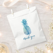 Sachets En Papier ananas bleu merci (Coupé)