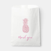 Sachets En Papier ananas rose merci (Devant)
