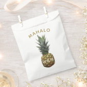 Sachets En Papier Ananas tropical Mahalo Merci Favoriser Sac (Coupé)