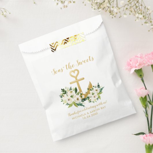 Sachets En Papier Ancre Mariage nautique Traite romantique et (Scellé)