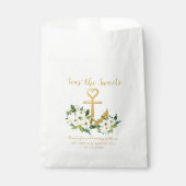 Sachets En Papier Ancre Mariage nautique Traite romantique et (Devant)