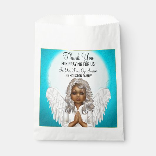 Sachets En Papier Ange de prière afro-américain (Devant)