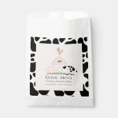 Sachets En Papier Animaux de ferme Barnyard Baby shower fille rose (Devant)