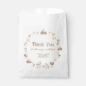Sachets En Papier Animaux de ferme Barnyard Baby shower neutre (Devant)