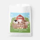 Sachets En Papier Animaux de ferme mignons Anniversaire (Devant)