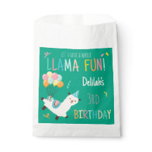 Animaux de fête Llama Anniversaire Filles Vert