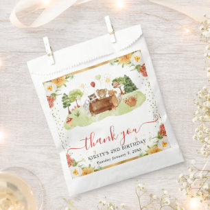 Sachets En Papier Animaux de la Forêt à l'Aquarelle Anniversaire
