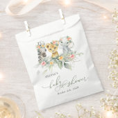 Sachets En Papier Animaux de la jungle, Safari, Fleurs, Baby Shower (Coupé)