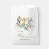 Sachets En Papier Animaux de la jungle, Safari, Fleurs, Baby Shower (Devant)