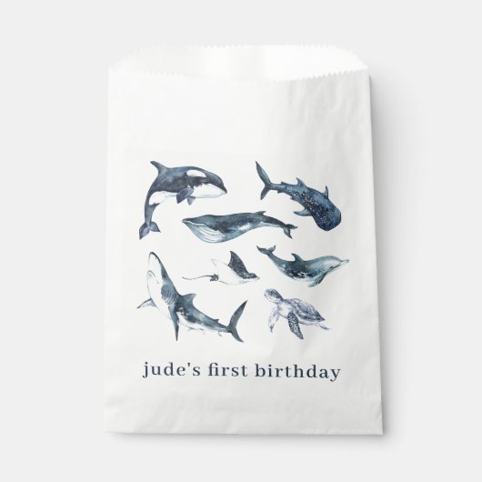 Sachets En Papier Animaux marins (Devant)