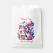 Sachets En Papier Anime Girl on Unicorn Anniversaire Personnalisé (Devant)