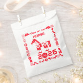 Sachets En Papier Année du cheval 2026 (Coupé)
