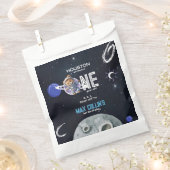 Sachets En Papier Anniversaire 1 an Astronaute dans l'Espace (Coupé)
