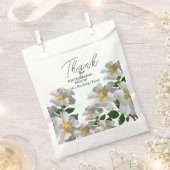 Sachets En Papier Anniversaire avec fleur blanche (Coupé)