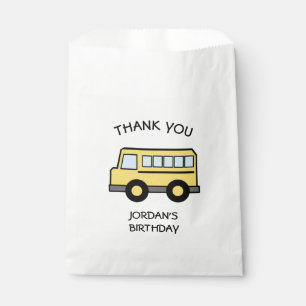 Sachets En Papier Anniversaire d'autobus scolaire