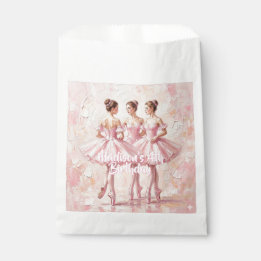 Sachets En Papier anniversaire de ballerine rose coquette