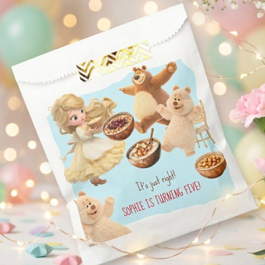 Sachets En Papier Anniversaire de Boucles d'or
