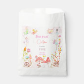 Sachets En Papier Anniversaire de enfant d'aquarelle de jardin de fé (Devant)