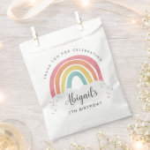 Sachets En Papier Anniversaire de enfant de calligraphie arc-en-ciel (Coupé)