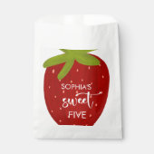 Sachets En Papier Anniversaire de enfant de fraise sucrée (Devant)