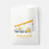 Sachets En Papier Anniversaire de enfant du véhicule de construction (Devant)