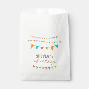 Sachets En Papier Anniversaire de enfant d'un drapeau coloré joli e