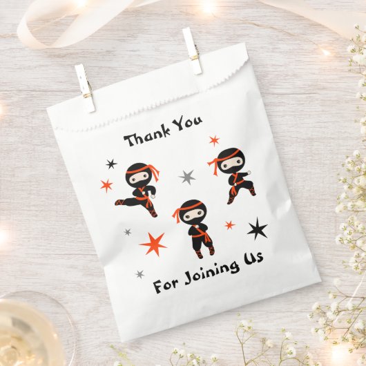 Sachets En Papier Anniversaire de enfant guerrier du Cute Ninja (Coupé)