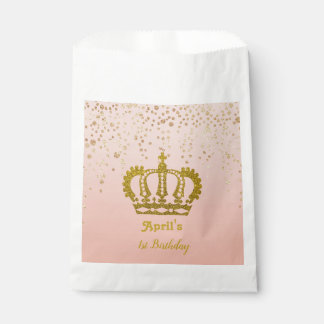 Sachets En Papier Anniversaire de la couronne d'or personnalisée