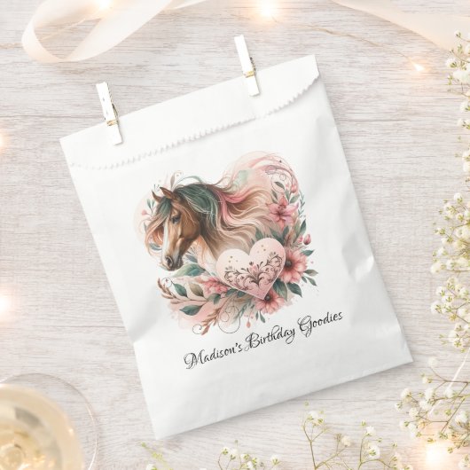 Sachets En Papier Anniversaire de la fille du cheval (Coupé)