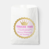 Sachets En Papier Anniversaire de la princesse royale rose (Devant)