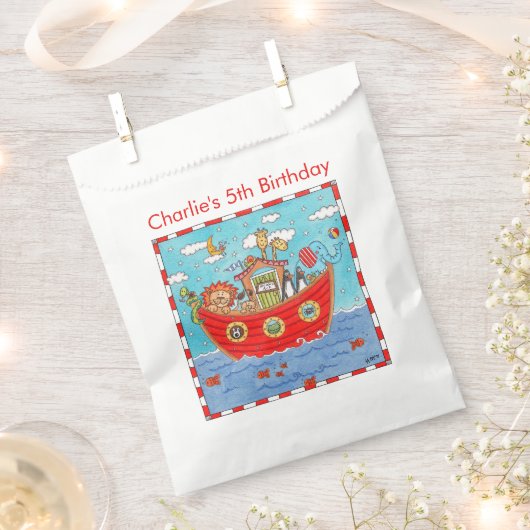 Sachets En Papier Anniversaire de Noé personnalisé (Coupé)